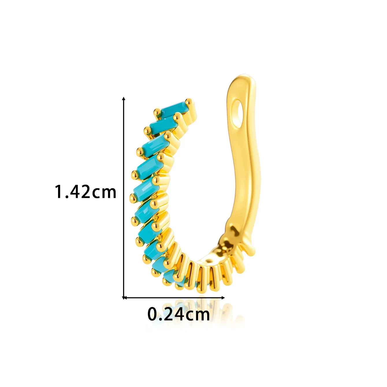 Wholesale Women's Fashion Ol Copper Ushaped Inlaid Zircon Antipain Ear Clips - Image 12