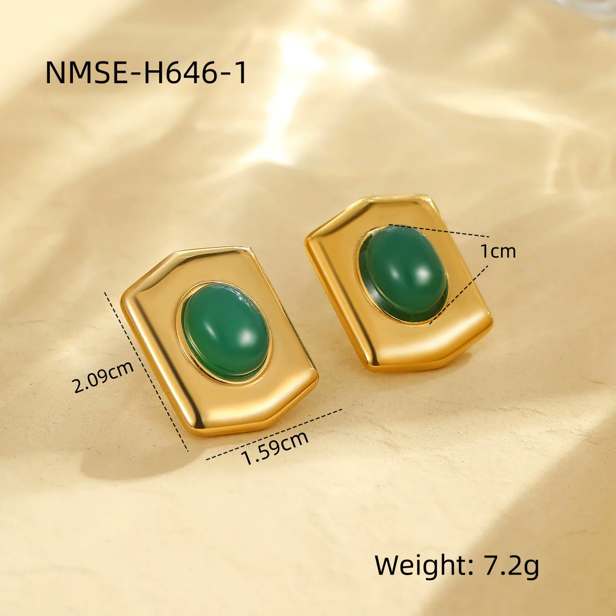 Wholesale Women's Fashion Retro Exaggerated Geometric Stainless Steel 18K Gold Plated Earrings Jewelry - Image 13