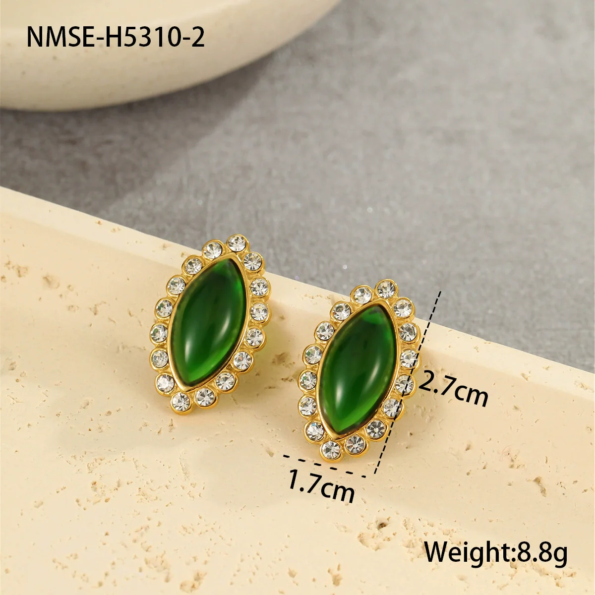 Wholesale Women's Fashion Retro Exaggerated Geometric Stainless Steel 18K Gold Plated Earrings Jewelry - Image 16