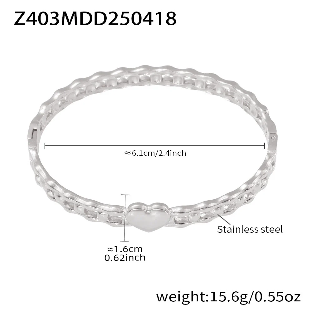 Wholesale Women's Fashion Simple Geometric Hollow Buckle Ferris Wheel Bracelet Stainless Steel 18K Gold Plated - Image 7