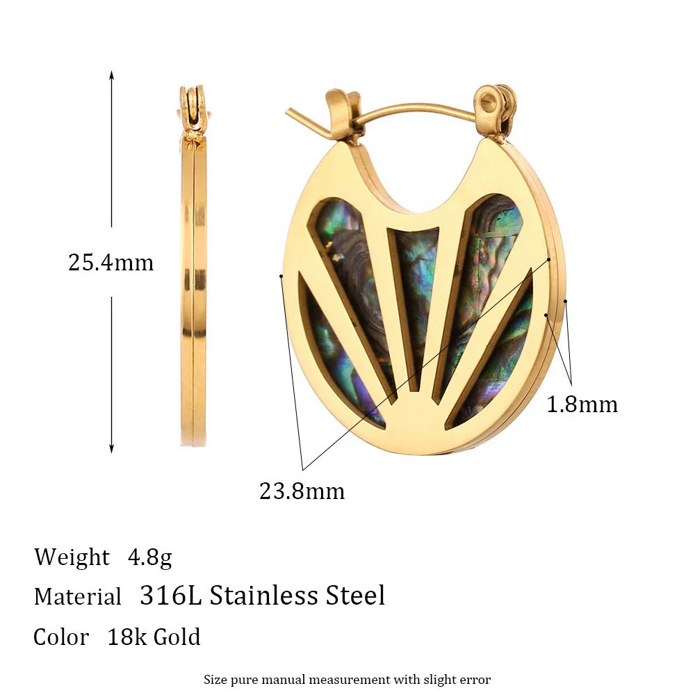Wholesale Women's Fashion Simple Light Luxury Geometric Ushaped Bamboo Winding Spiral Stainless Steel 18K Gold Plated Earrings Combination - Image 14