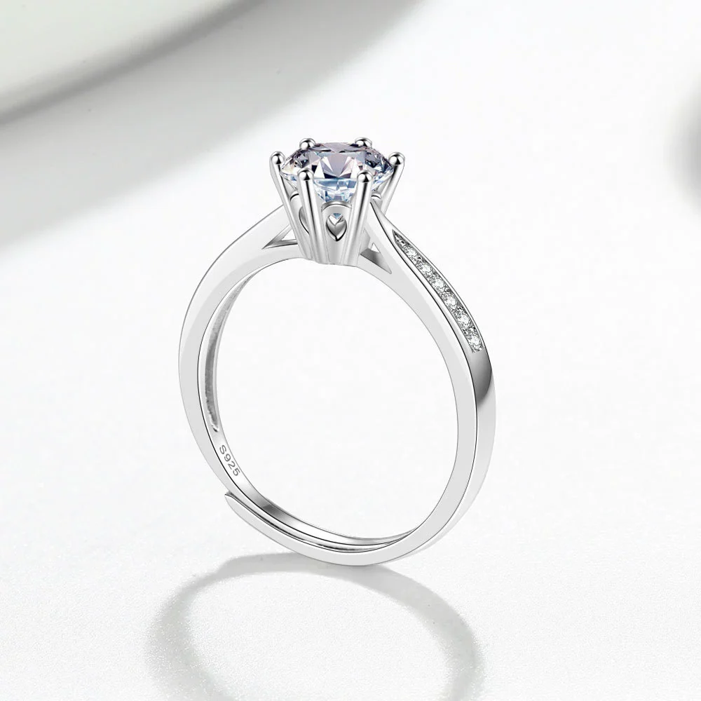 Wholesale Women's Fashion Simple Opening Adjustable S925 Sterling Silver Ring With Geometric Design And Electroplating - Image 3