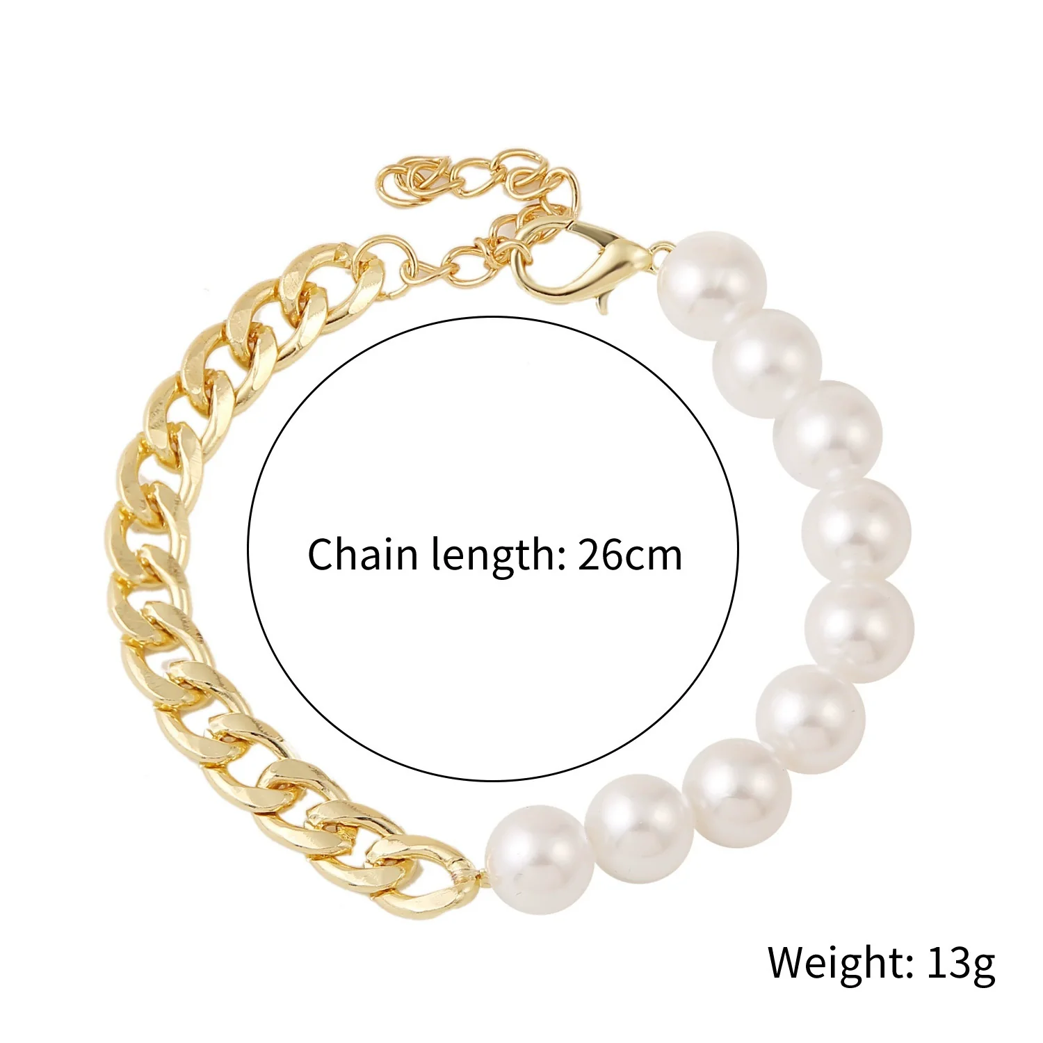 Wholesale Women's Fashion Simple Pearl Heartpatterned Electroplated Bracelet Jewelry - Image 11