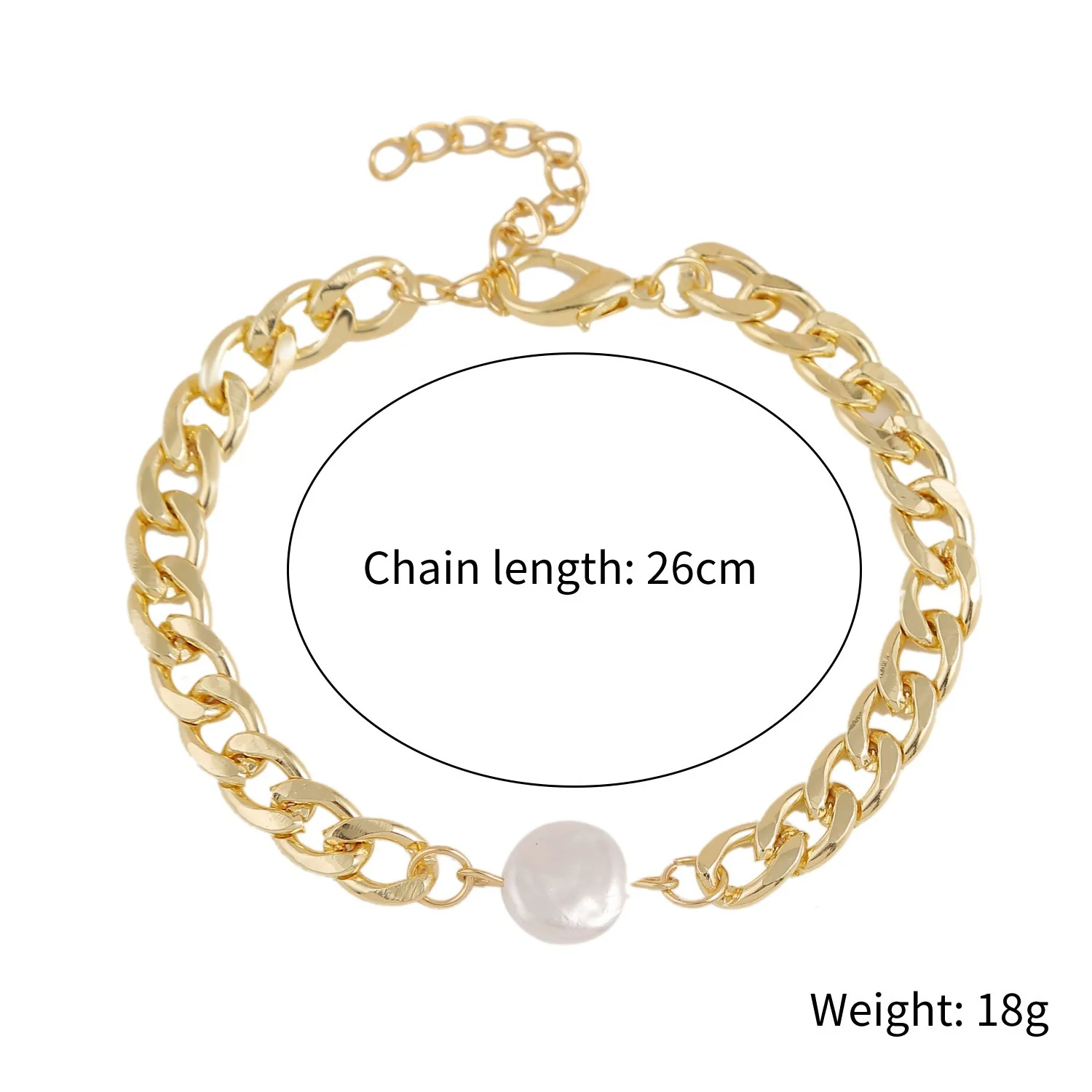 Wholesale Women's Fashion Simple Pearl Heartpatterned Electroplated Bracelet Jewelry - Image 12