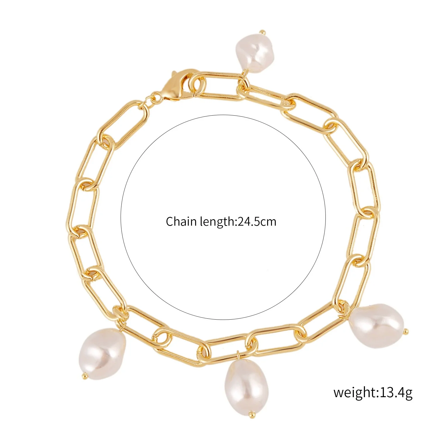 Wholesale Women's Fashion Simple Pearl Heartpatterned Electroplated Bracelet Jewelry - Image 7