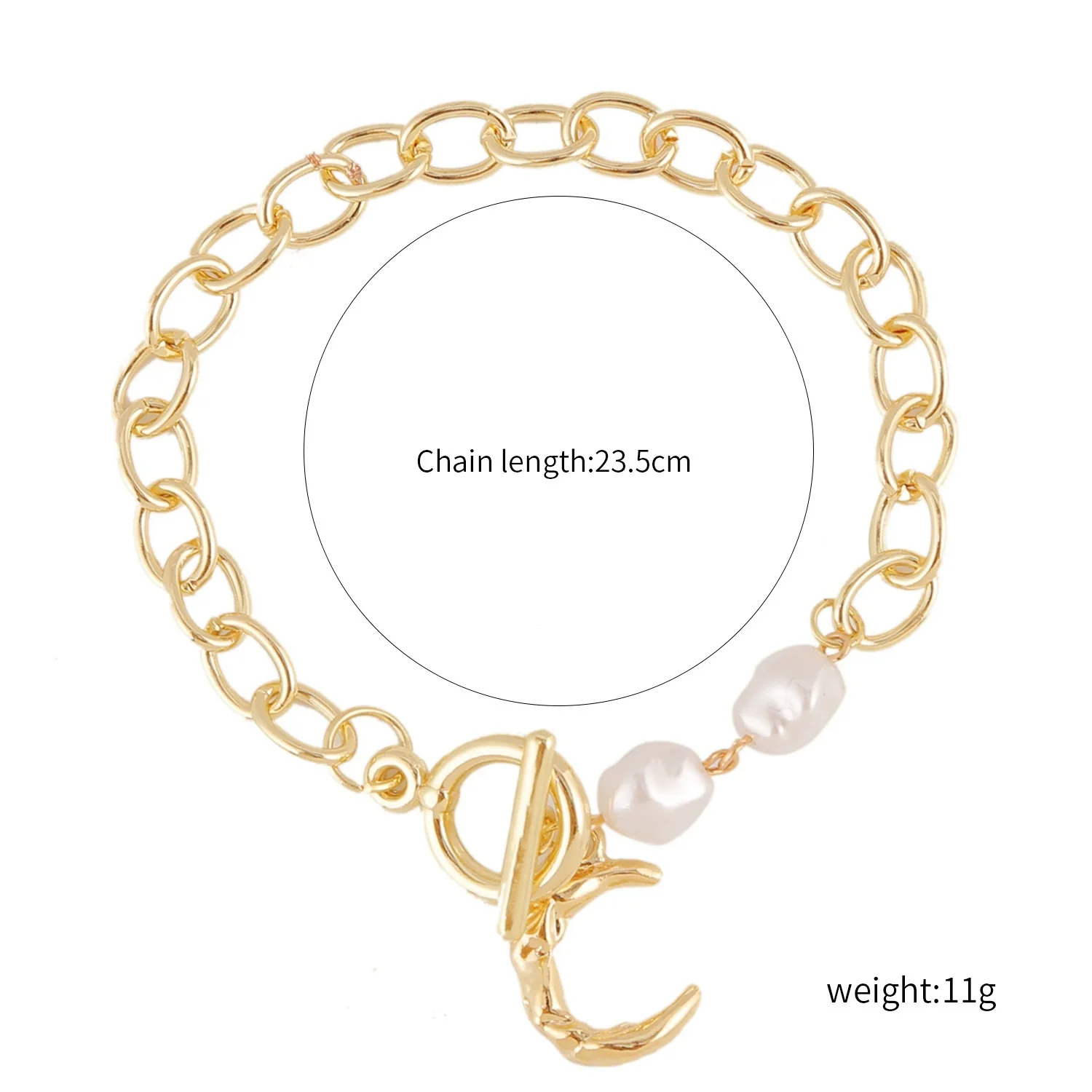 Wholesale Women's Fashion Simple Pearl Heartpatterned Electroplated Bracelet Jewelry - Image 8