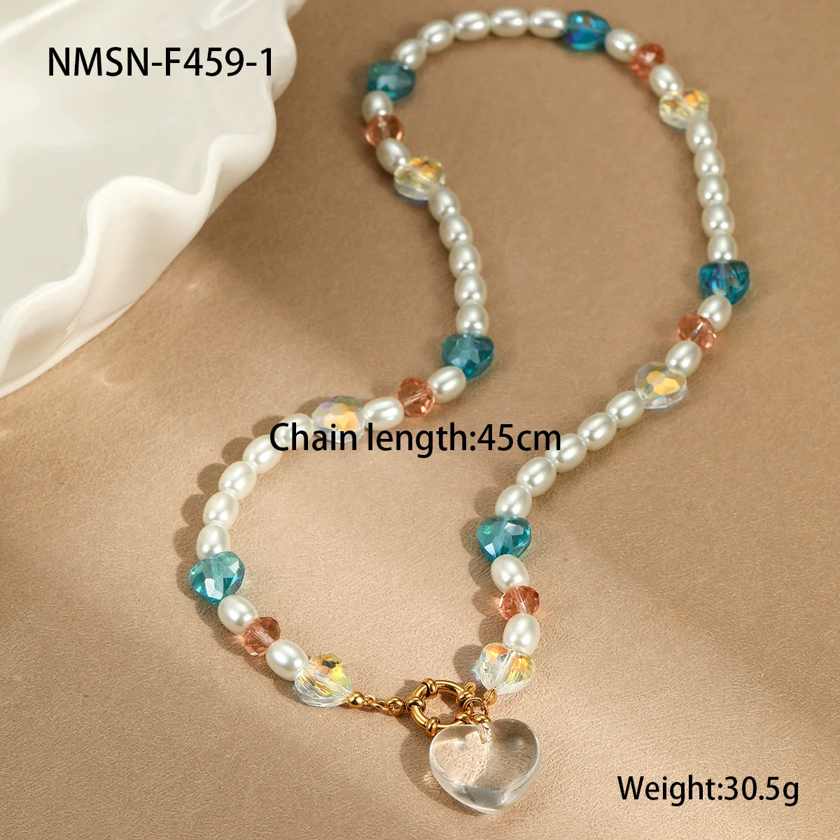 Wholesale Women's Fashion Stainless Steel 18K Electroplated Geometric Heart Pendant Necklace - Image 7