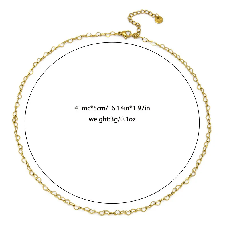 Wholesale Women's Fashion Stainless Steel Goldplated Leaf Jewelry Clavicle Chain - Image 6