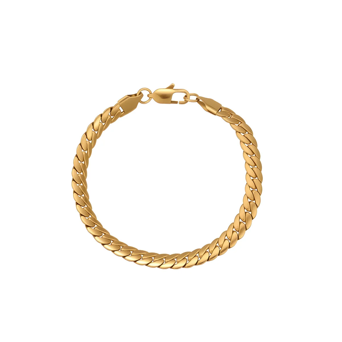 Wholesale Women's Fashionable Geometric Stainless Steel Electroplated Snake Bone Chain Bracelet - Image 5