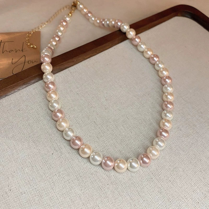 Wholesale Women's French Retro Light Luxury Clavicle Chain Set With Alloy Pendant And Imitation Pearls Electroplating - Image 14