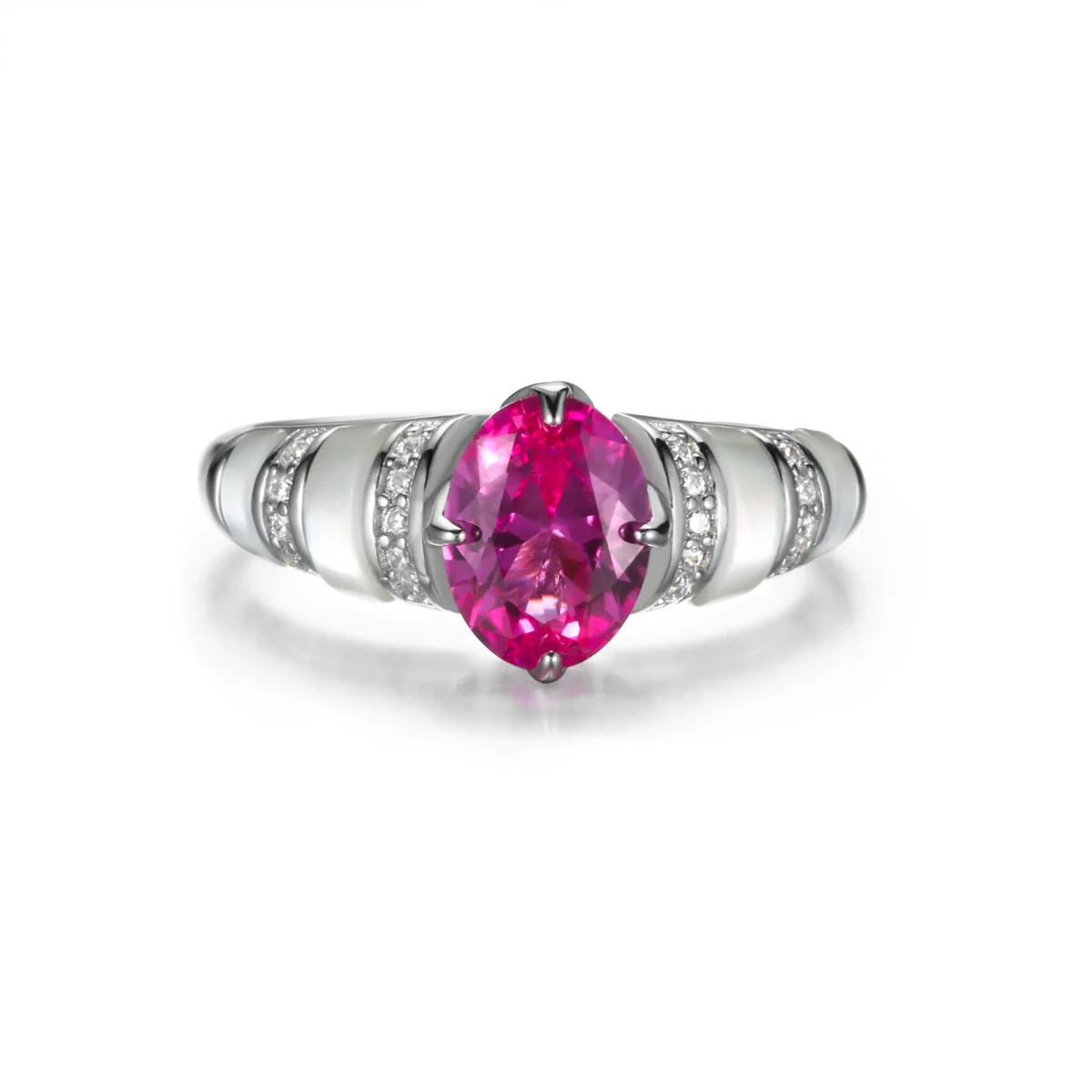 Wholesale Women's Fritillary Ring 925 Sterling Silver Geometric Fashion Electroplated Aqua Sapphire Blue Series - Image 6
