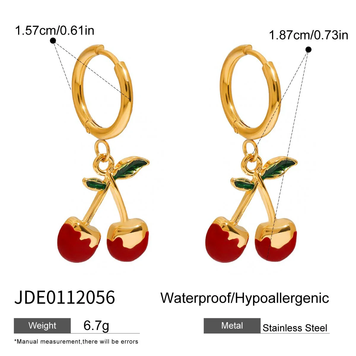 Wholesale Women's Fruit Pattern Titanium Steel And Stainless Steel Electroplated Pendant Necklace With Water Wave Chain - Image 7