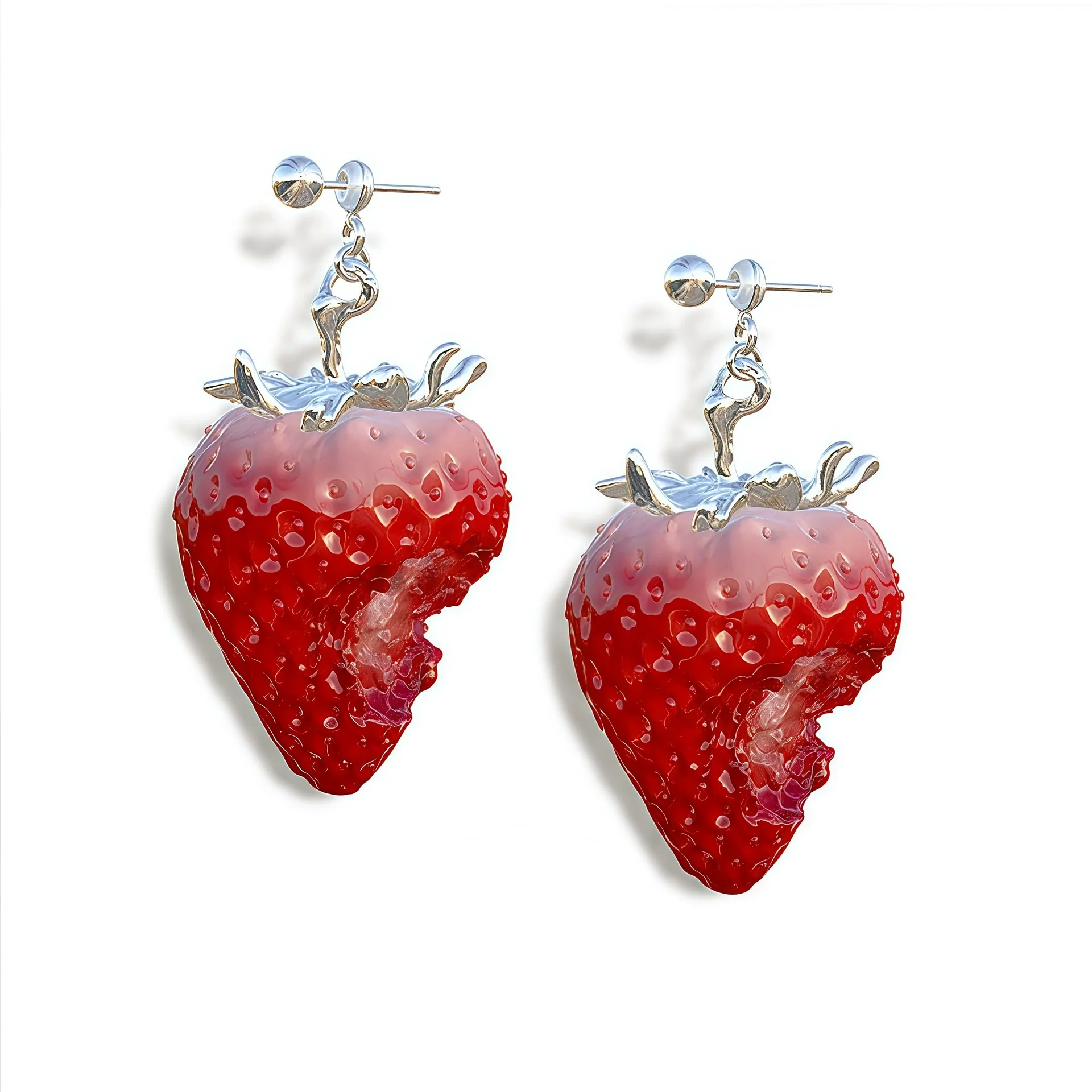 Wholesale Women's Fruit Patterned Copper And Resin Electroplated Necklace With Oshaped Chain Luxury Jewelry - Image 9