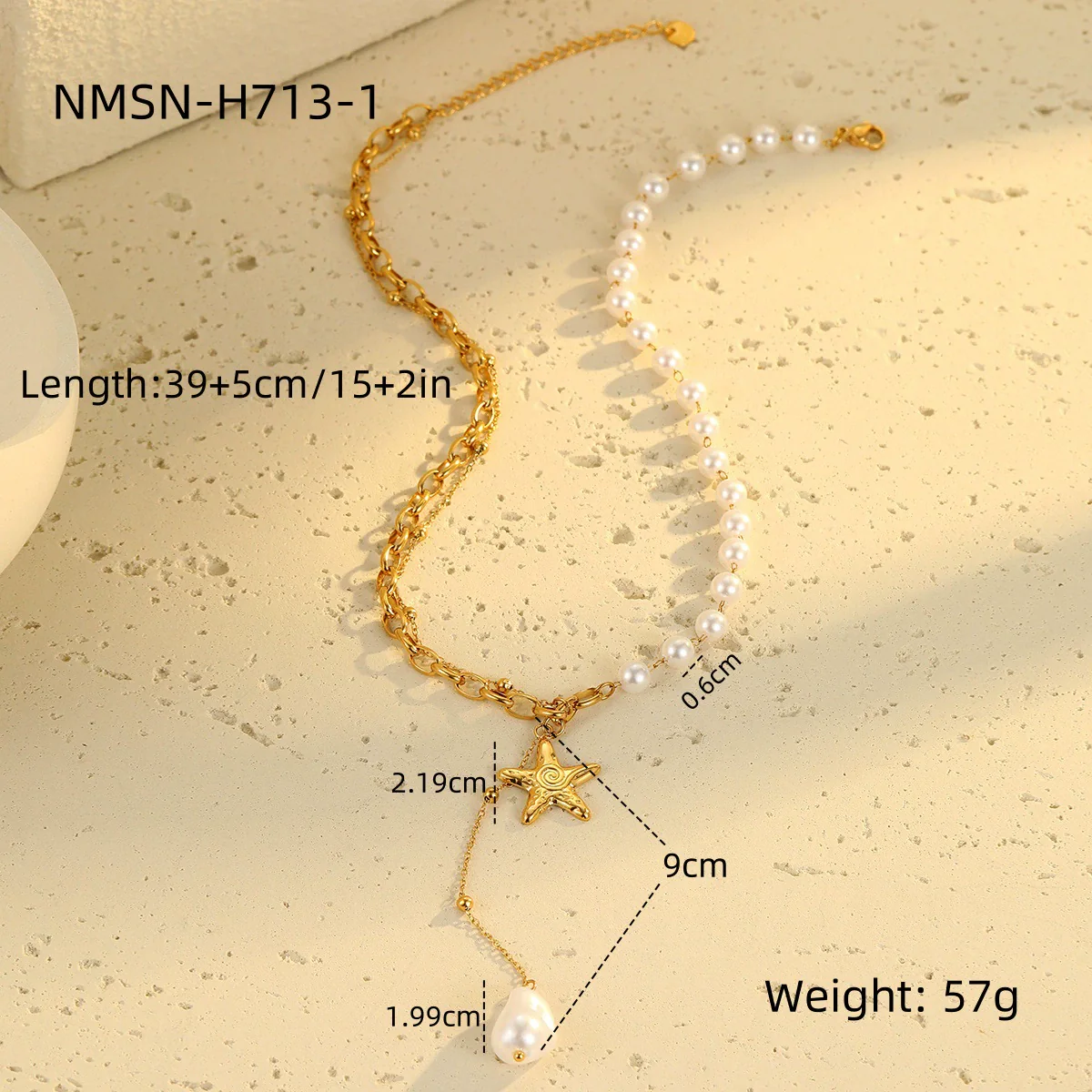 Wholesale Women's Geometric Baroque Imitation Pearl Stainless Steel 18K Electroplated Necklace Light Luxury Jewelry - Image 11