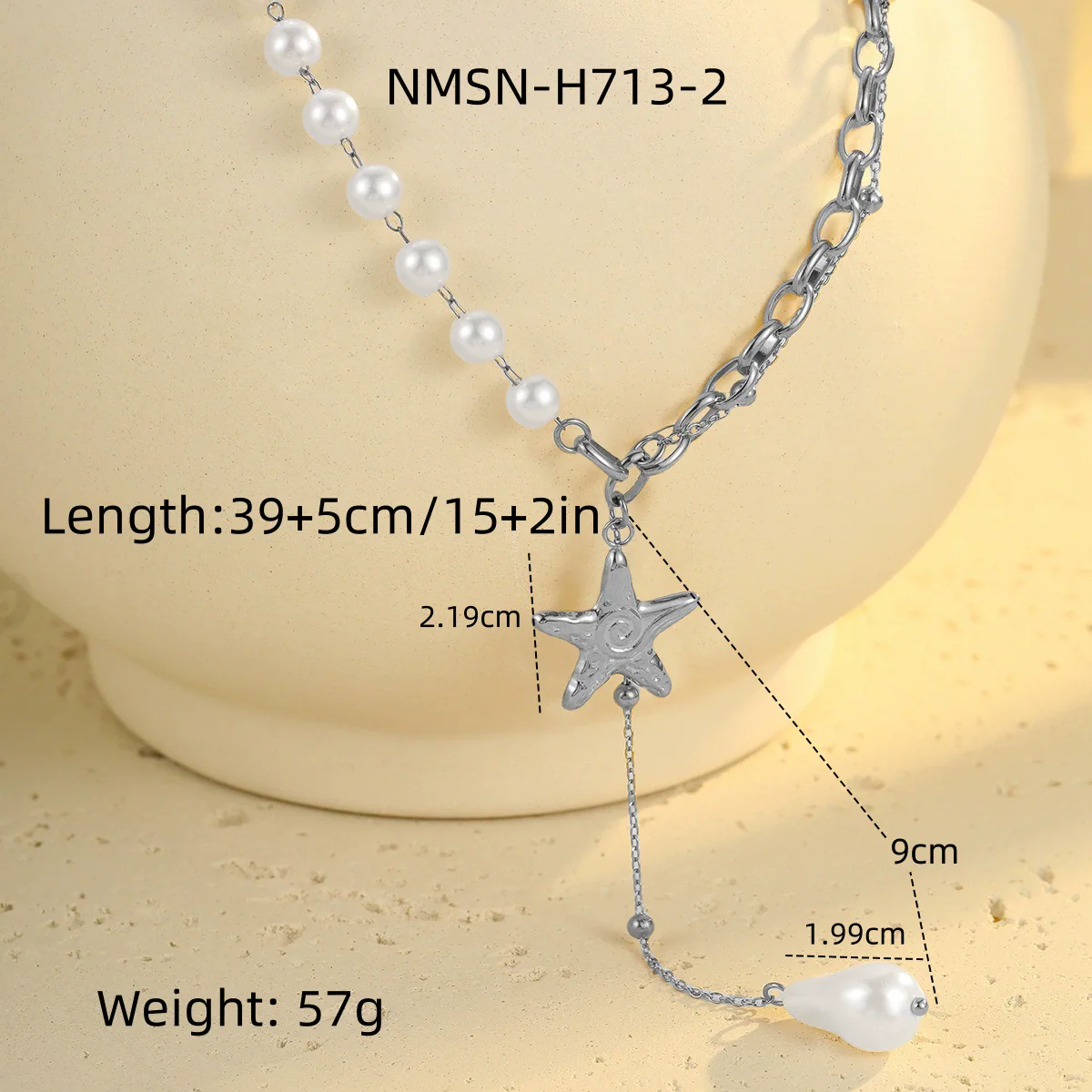 Wholesale Women's Geometric Baroque Imitation Pearl Stainless Steel 18K Electroplated Necklace Light Luxury Jewelry - Image 12