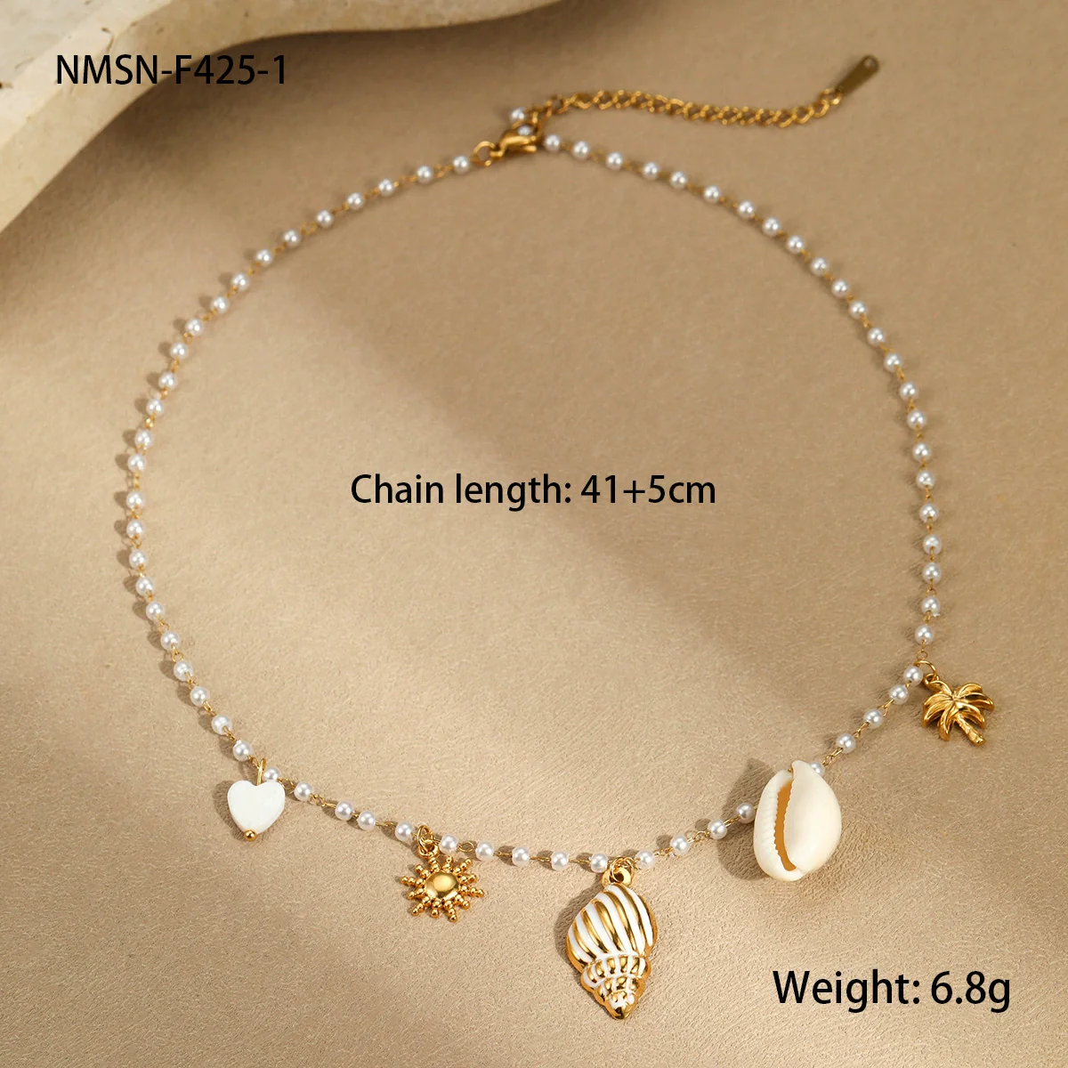 Wholesale Women's Geometric Baroque Imitation Pearl Stainless Steel 18K Electroplated Necklace Light Luxury Jewelry - Image 15