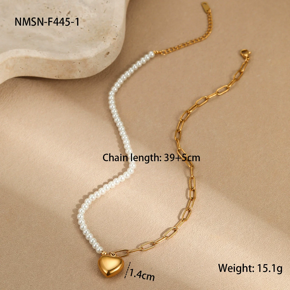 Wholesale Women's Geometric Baroque Imitation Pearl Stainless Steel 18K Electroplated Necklace Light Luxury Jewelry - Image 20