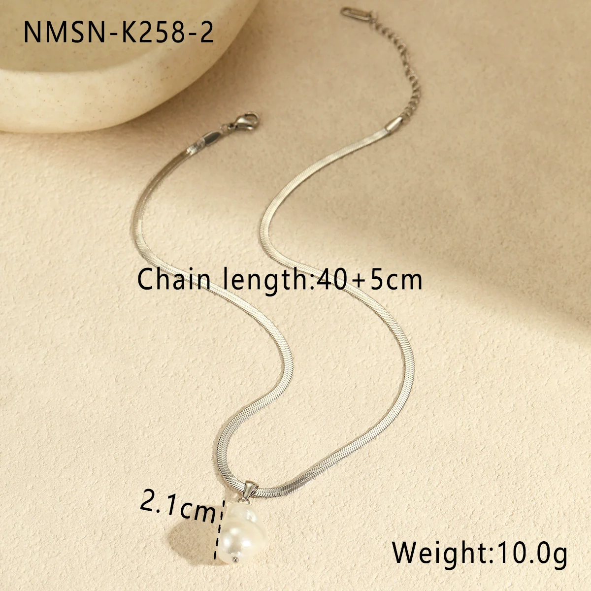 Wholesale Women's Geometric Baroque Imitation Pearl Stainless Steel 18K Electroplated Necklace Light Luxury Jewelry - Image 9