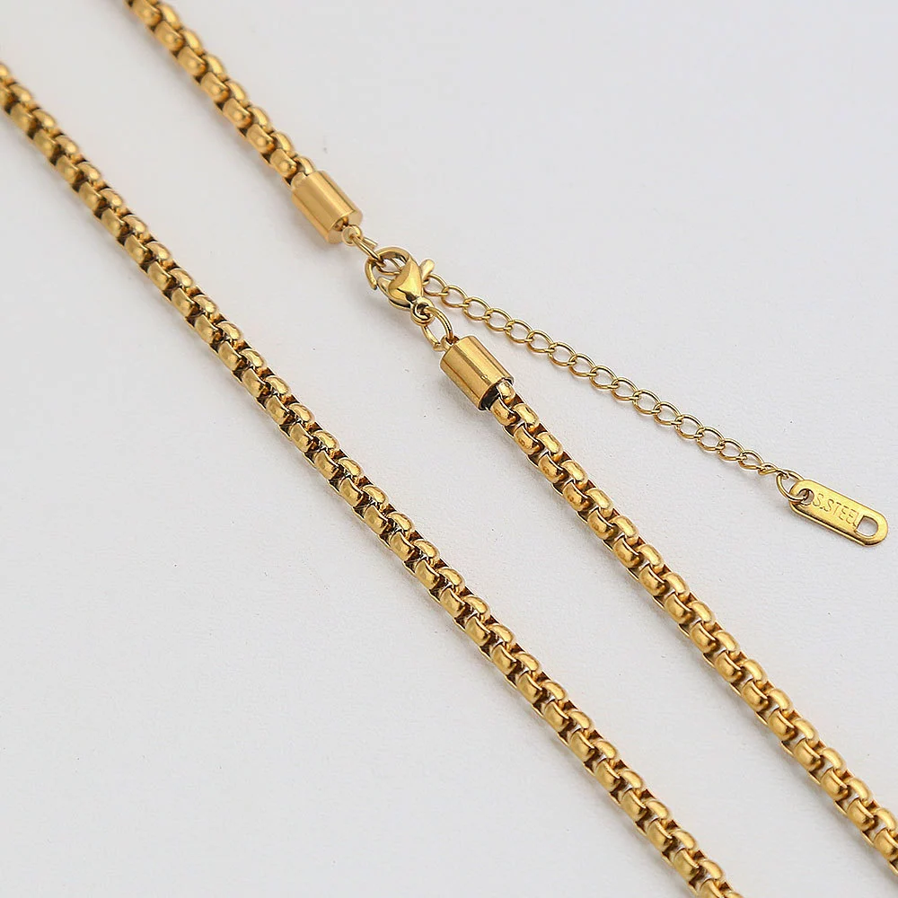 Wholesale Women's Geometric Beaded Fanshaped Turquoise Titanium Steel Goldplated Pendant Necklace - Image 7