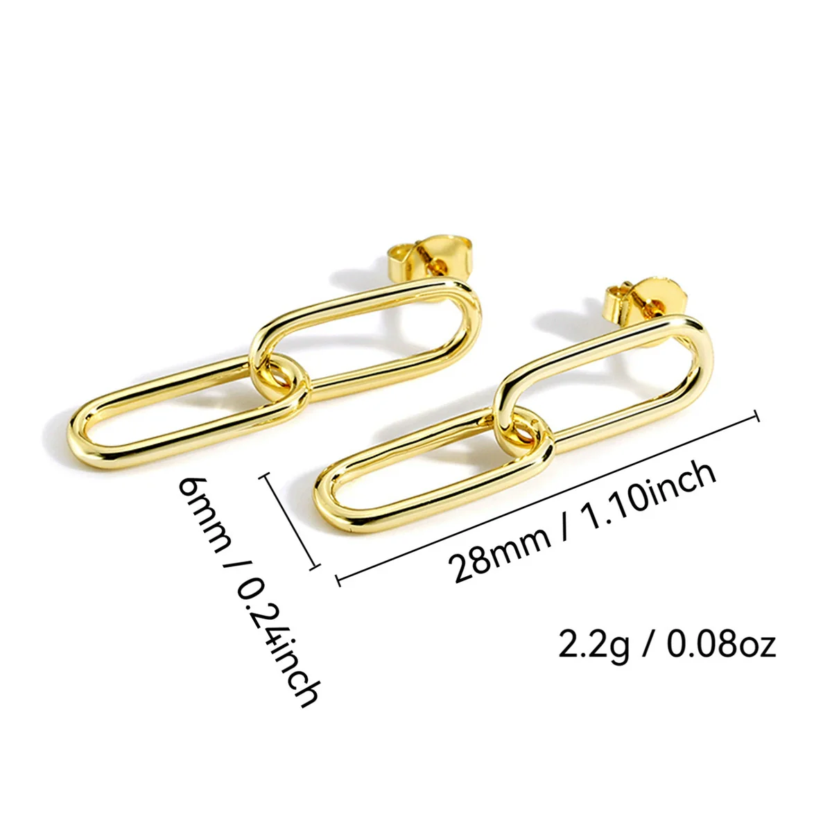 Wholesale Women's Geometric Brass Electroplated Oval Wind Earrings - Image 3
