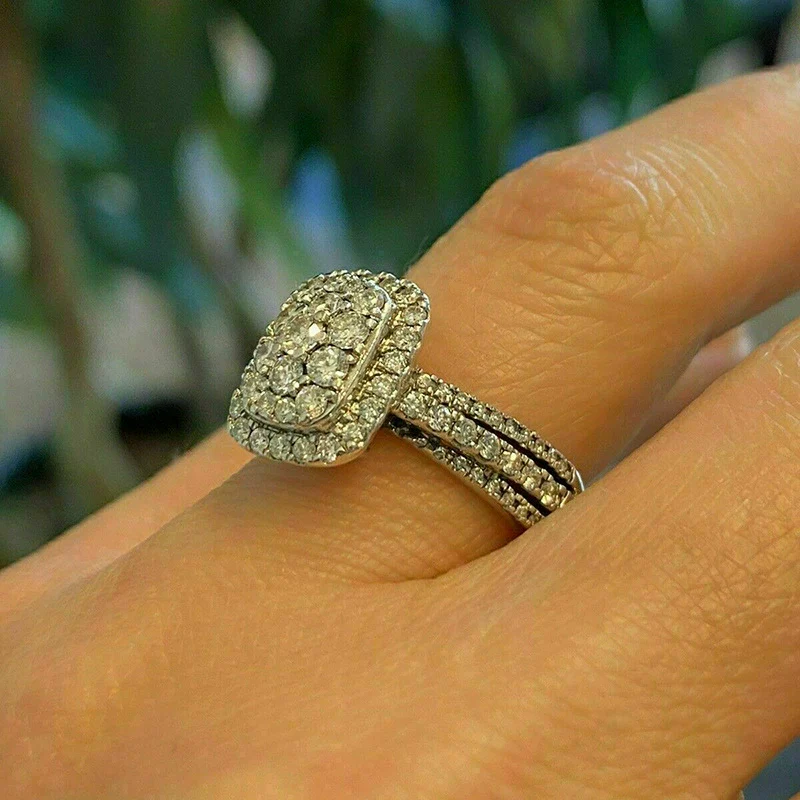 Wholesale Women's Geometric Copper Ring With Zirconia For Fashionable And Elegant Jewelry - Image 3