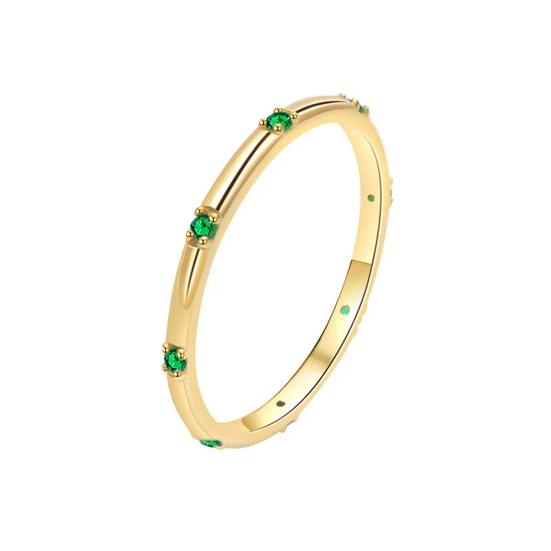 Wholesale Women's Geometric Copper Zircon Inlaid Electroplated Fashion Light Luxury Ring - Image 5