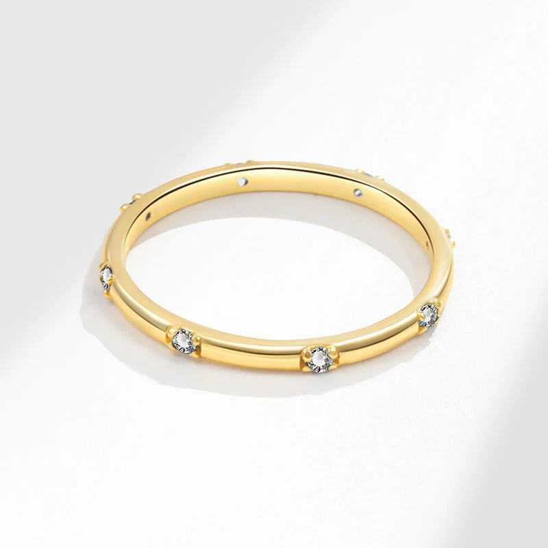 Wholesale Women's Geometric Copper Zircon Inlaid Electroplated Fashion Light Luxury Ring - Image 8