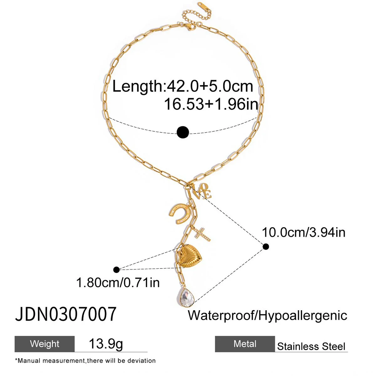 Wholesale Women's Geometric Cross Long Yshaped Necklace Electroplated Titanium Steel And Stainless Steel Jewelry - Image 11