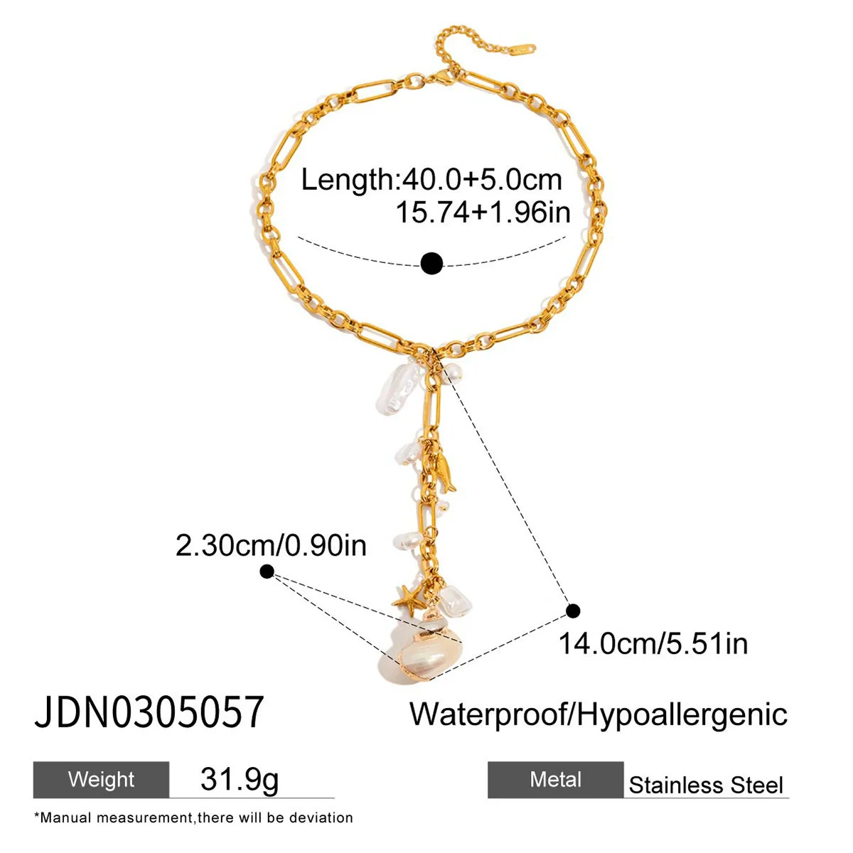 Wholesale Women's Geometric Cross Long Yshaped Necklace Electroplated Titanium Steel And Stainless Steel Jewelry - Image 12