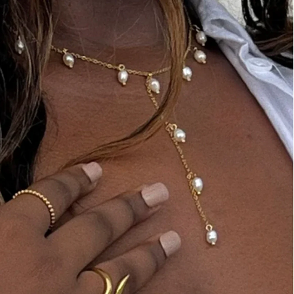 Wholesale Women's Geometric Cross Long Yshaped Necklace Electroplated Titanium Steel And Stainless Steel Jewelry - Image 4