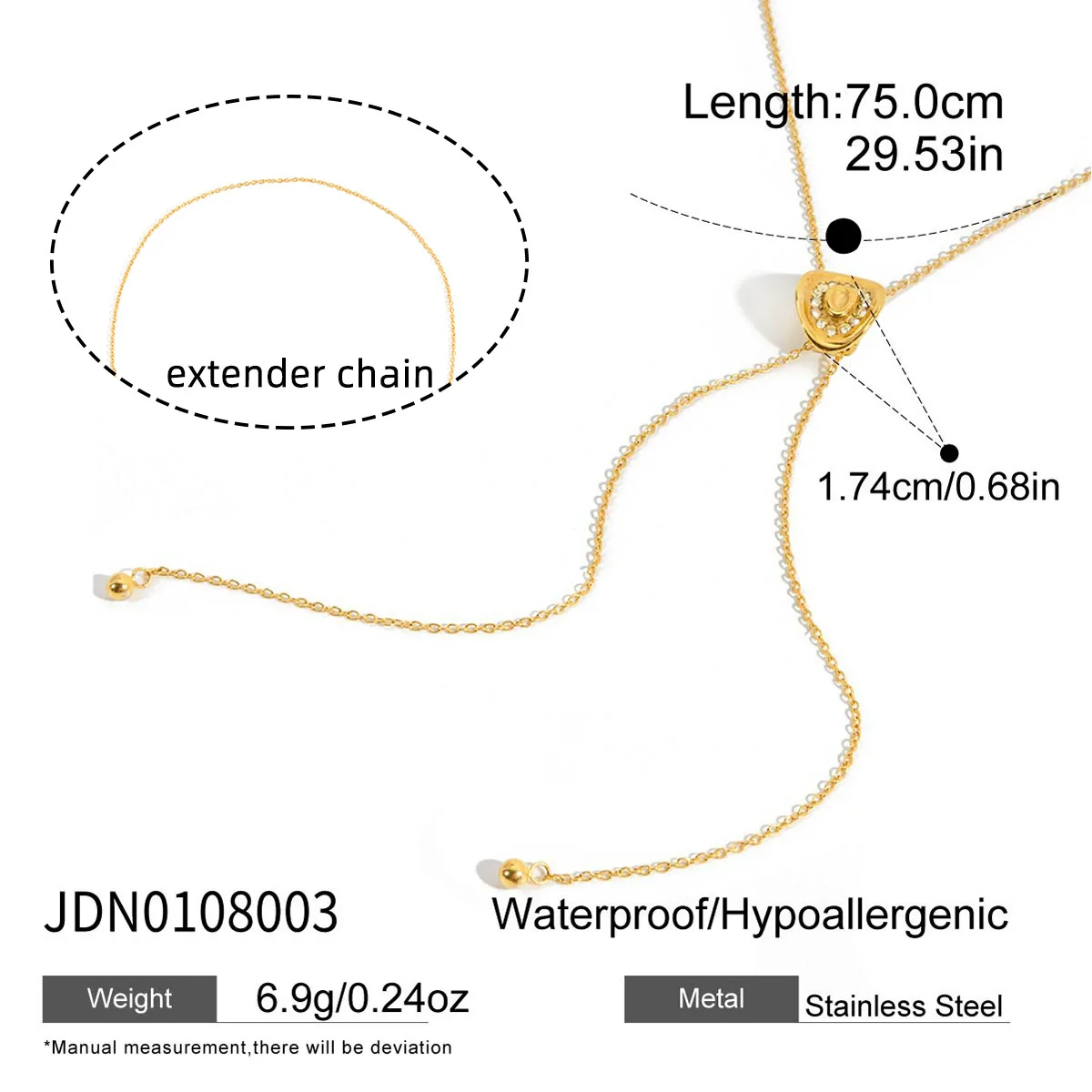 Wholesale Women's Geometric Cross Long Yshaped Necklace Electroplated Titanium Steel And Stainless Steel Jewelry - Image 6