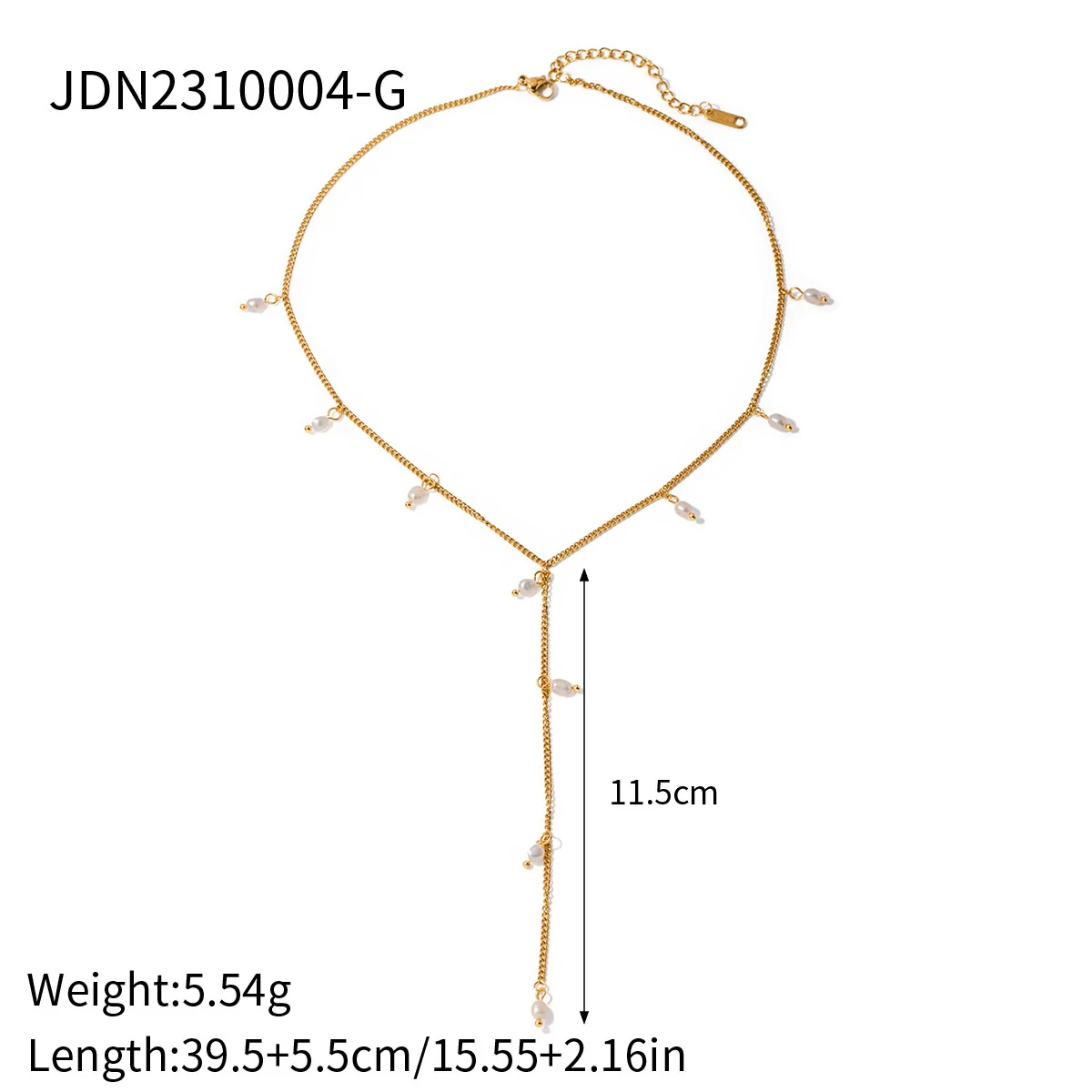 Wholesale Women's Geometric Cross Long Yshaped Necklace Electroplated Titanium Steel And Stainless Steel Jewelry - Image 7
