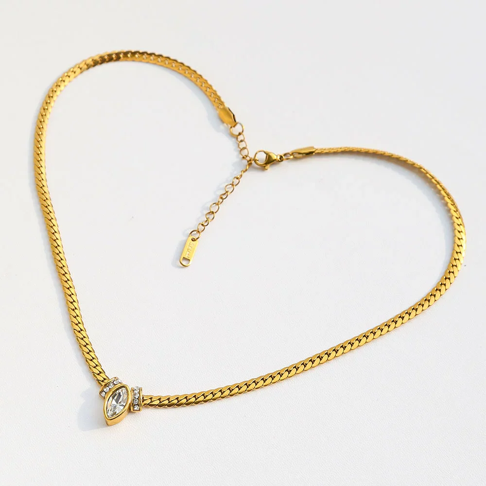 Wholesale Women's Geometric Cross Stainless Steel Electroplated Necklace - Image 6