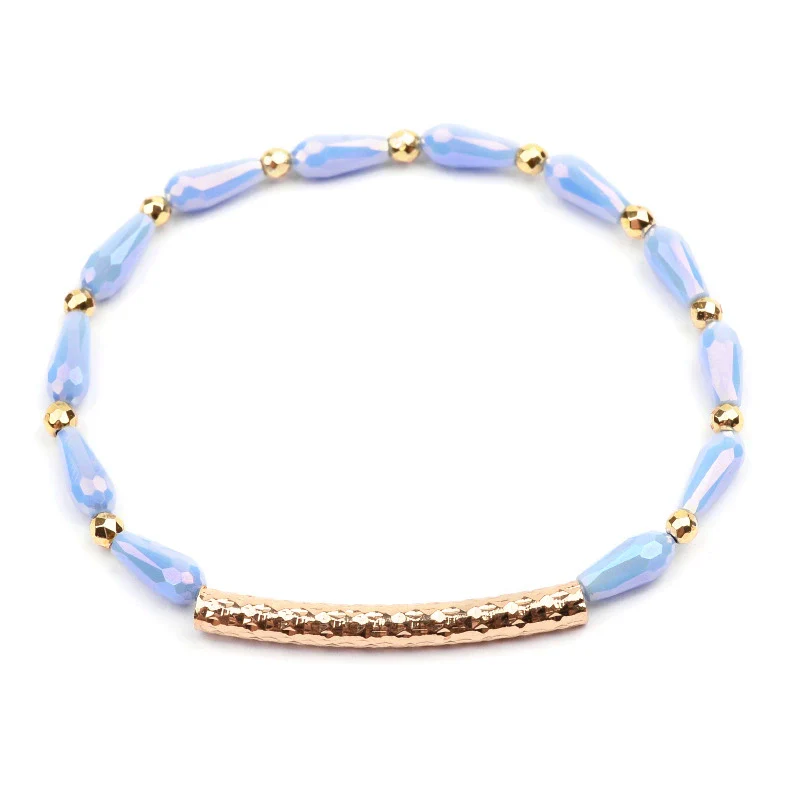 Wholesale Women's Geometric Crystal Beaded Elastic Bracelet - Image 10