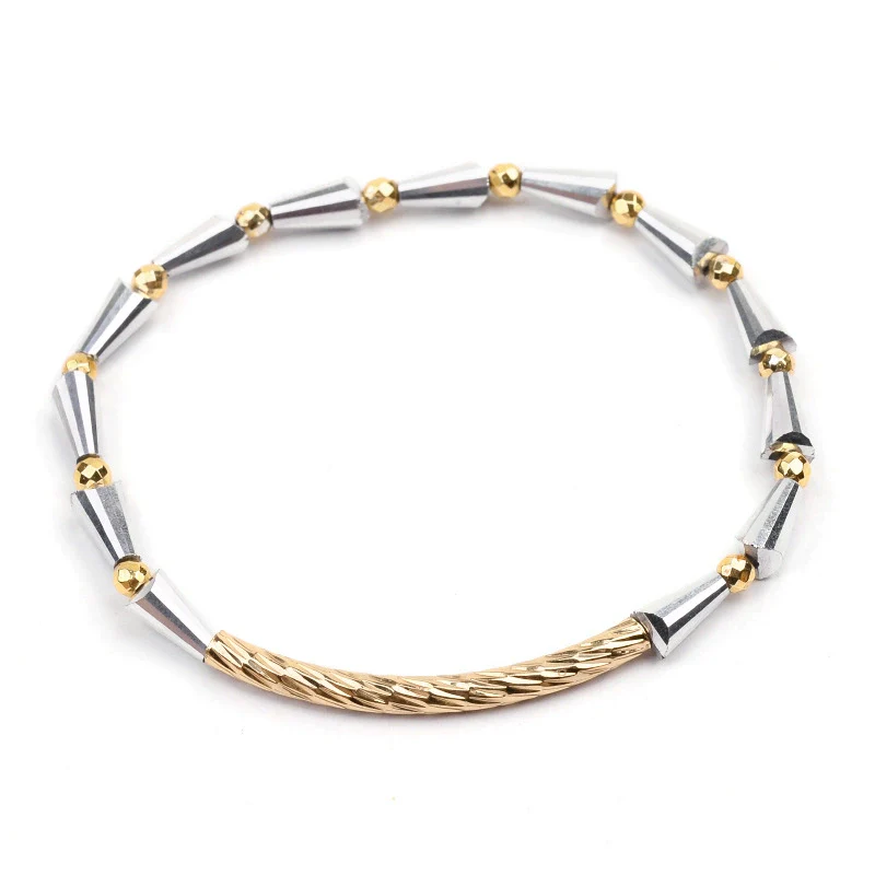 Wholesale Women's Geometric Crystal Beaded Elastic Bracelet - Image 20