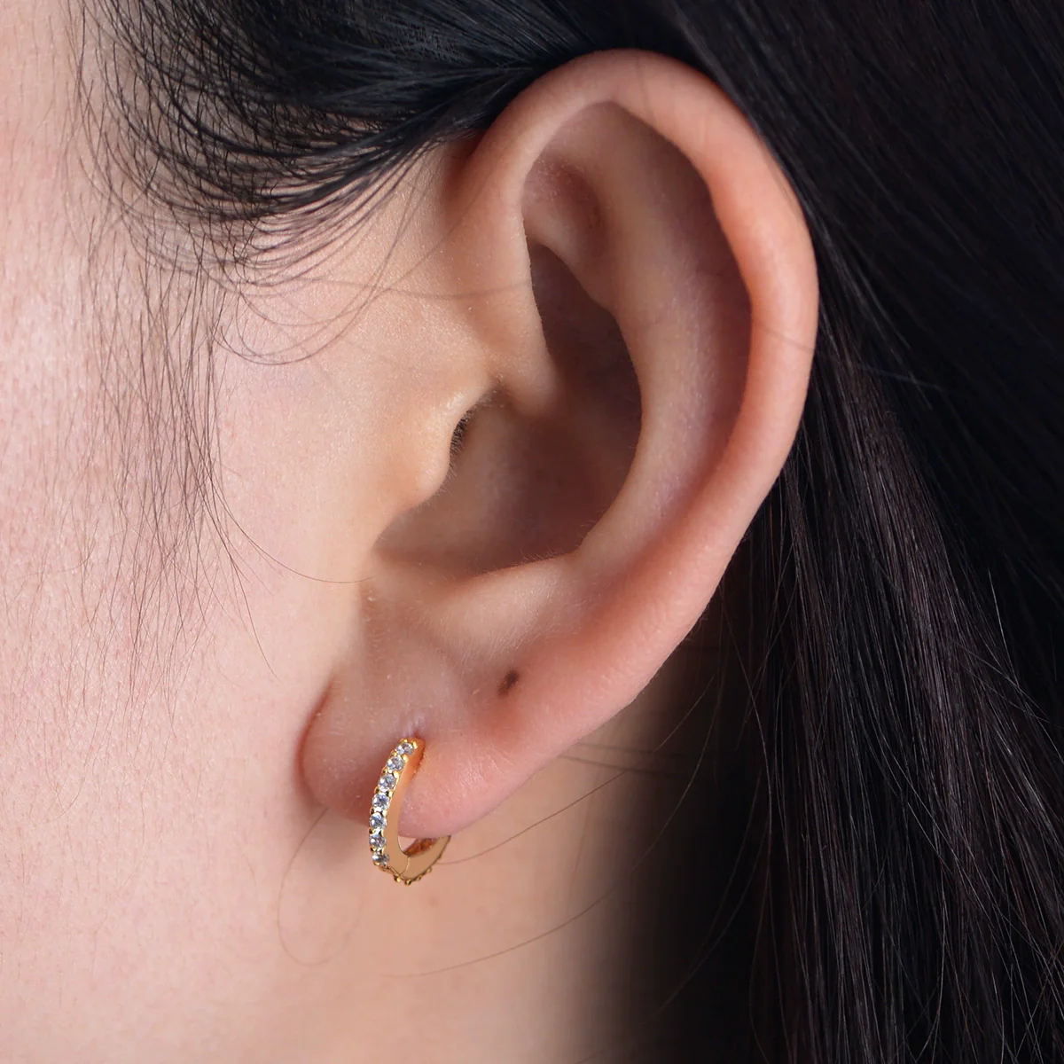 Wholesale Women's Geometric Diamond Micropaved Zircon 925 Sterling Silver Earrings - Image 4