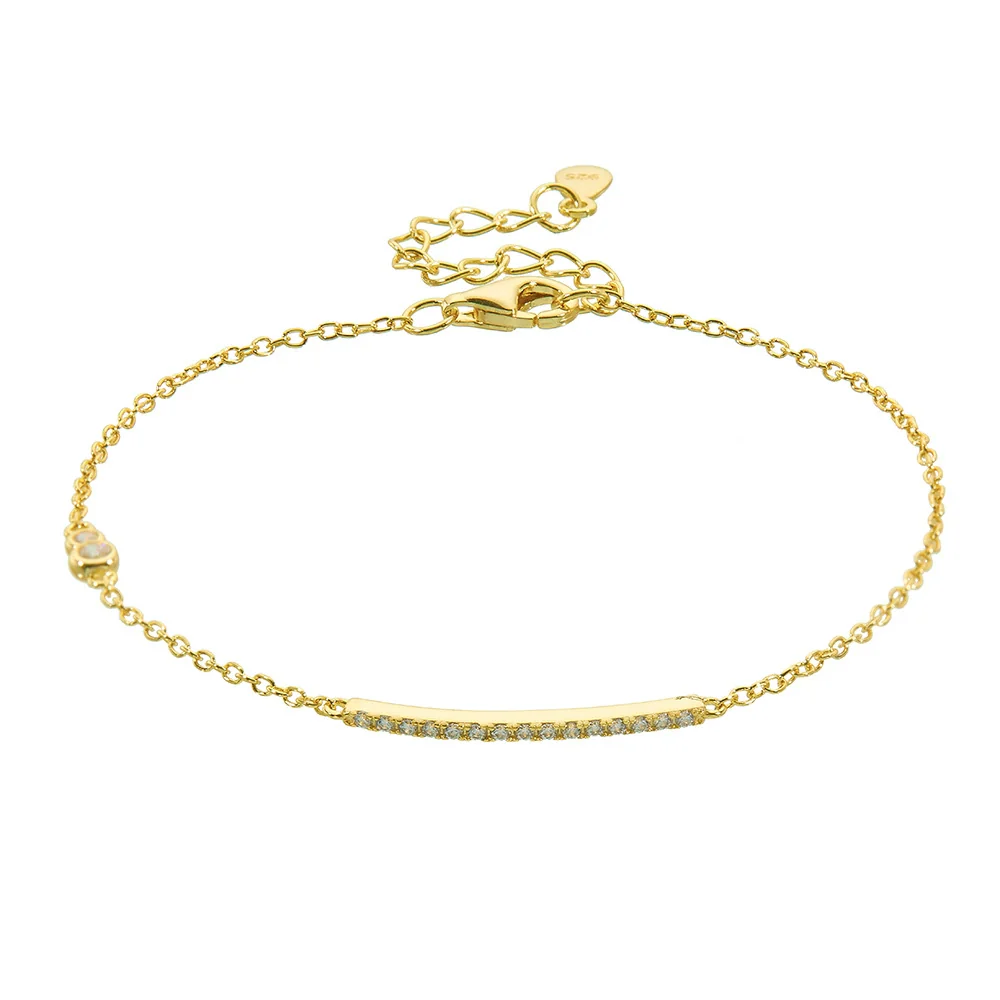 Wholesale Women's Geometric Diamond S925 Sterling Silver Bracelet Simple Cold Style Jewelry - Image 5