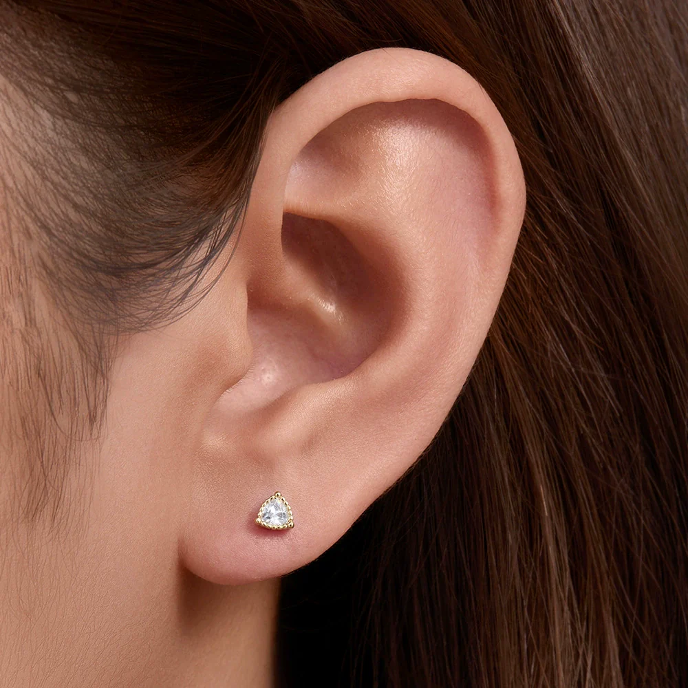 Wholesale Women's Geometric Diamond Zircon S925 Sterling Silver Earrings Set With Precious Stones - Image 4