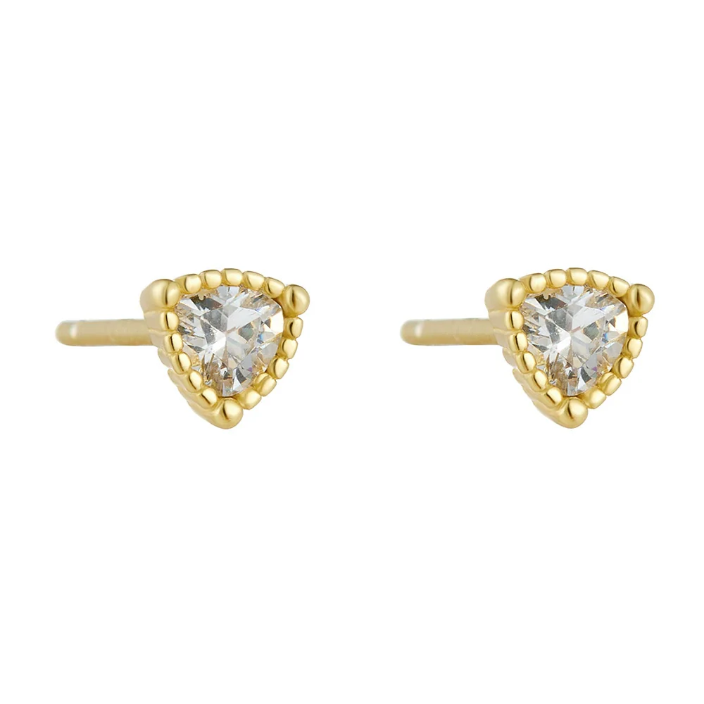 Wholesale Women's Geometric Diamond Zircon S925 Sterling Silver Earrings Set With Precious Stones - Image 5