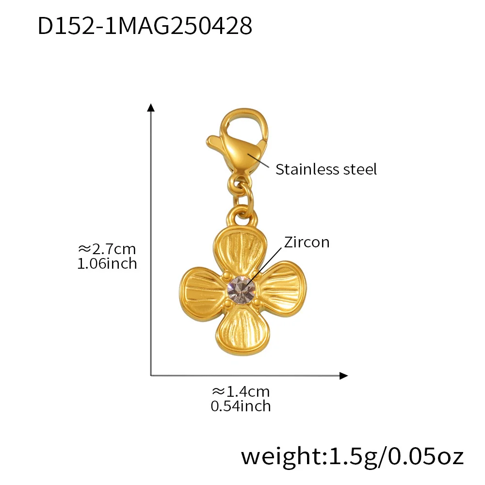 Wholesale Women's Geometric Ferris Wheel Heart Enamel Multiaccessory Necklace 18K Gold Plated Stainless Steel And Titanium Steel - Image 24