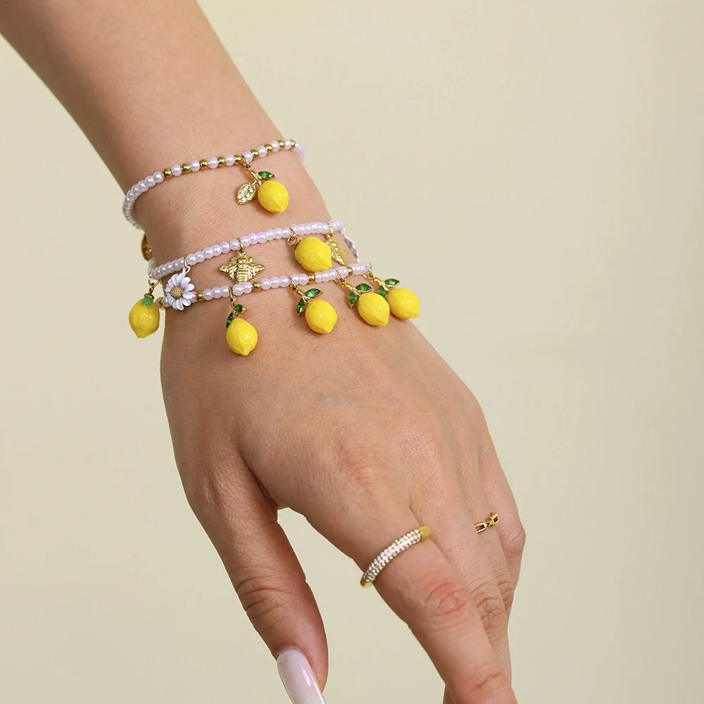 Wholesale Women's Geometric Ferris Wheel Pearl Stainless Steel Electroplated Bracelet Diy Accessories Set - Image 4