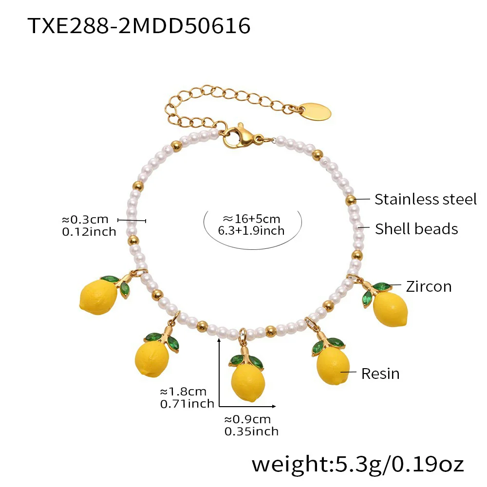 Wholesale Women's Geometric Ferris Wheel Pearl Stainless Steel Electroplated Bracelet Diy Accessories Set - Image 7