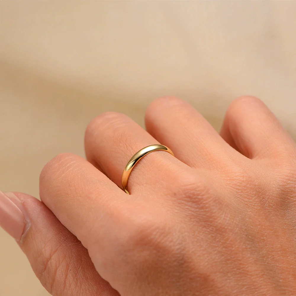 Wholesale Women's Geometric Gold Plated 925 Sterling Silver Ring Jewelry - Image 4