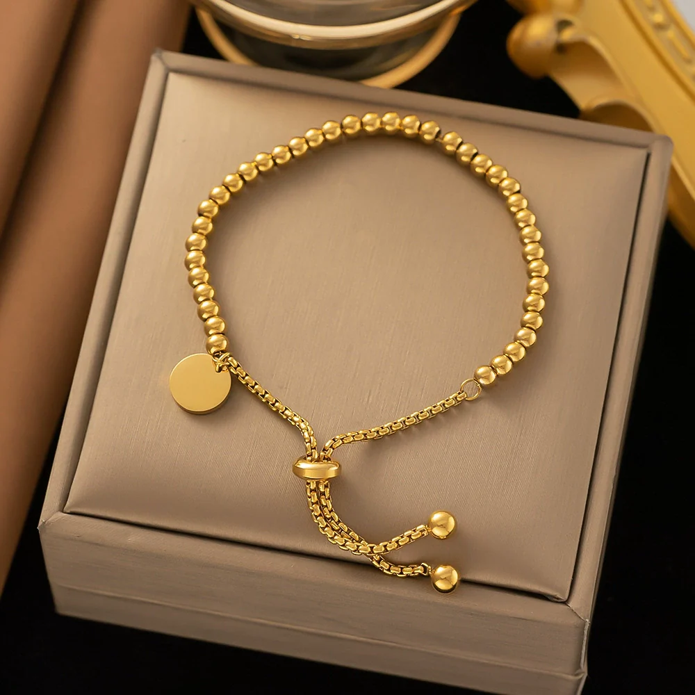 Wholesale Women's Geometric Heart Shape Electroplated Titanium Steel Bracelet Highend Accessory - Image 36