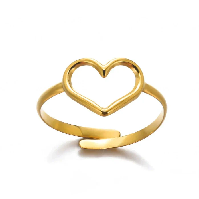 Wholesale Women's Geometric Heartshaped And Fruitshaped Inlaid With Gold Copper Ring Accessories - Image 12