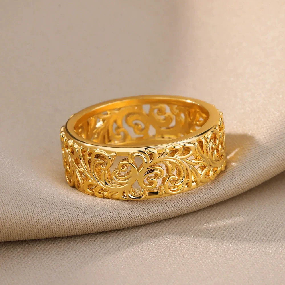 Wholesale Women's Geometric Heartshaped And Fruitshaped Inlaid With Gold Copper Ring Accessories - Image 6