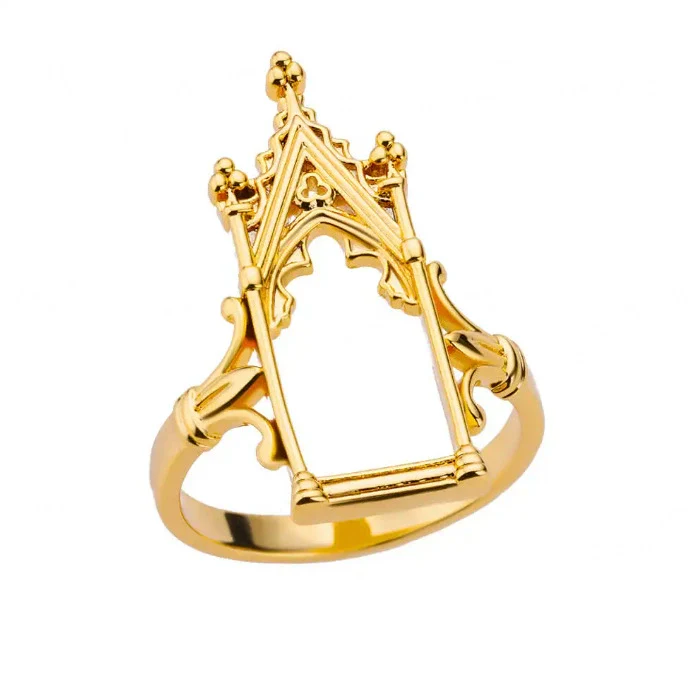 Wholesale Women's Geometric Heartshaped And Fruitshaped Inlaid With Gold Copper Ring Accessories - Image 7