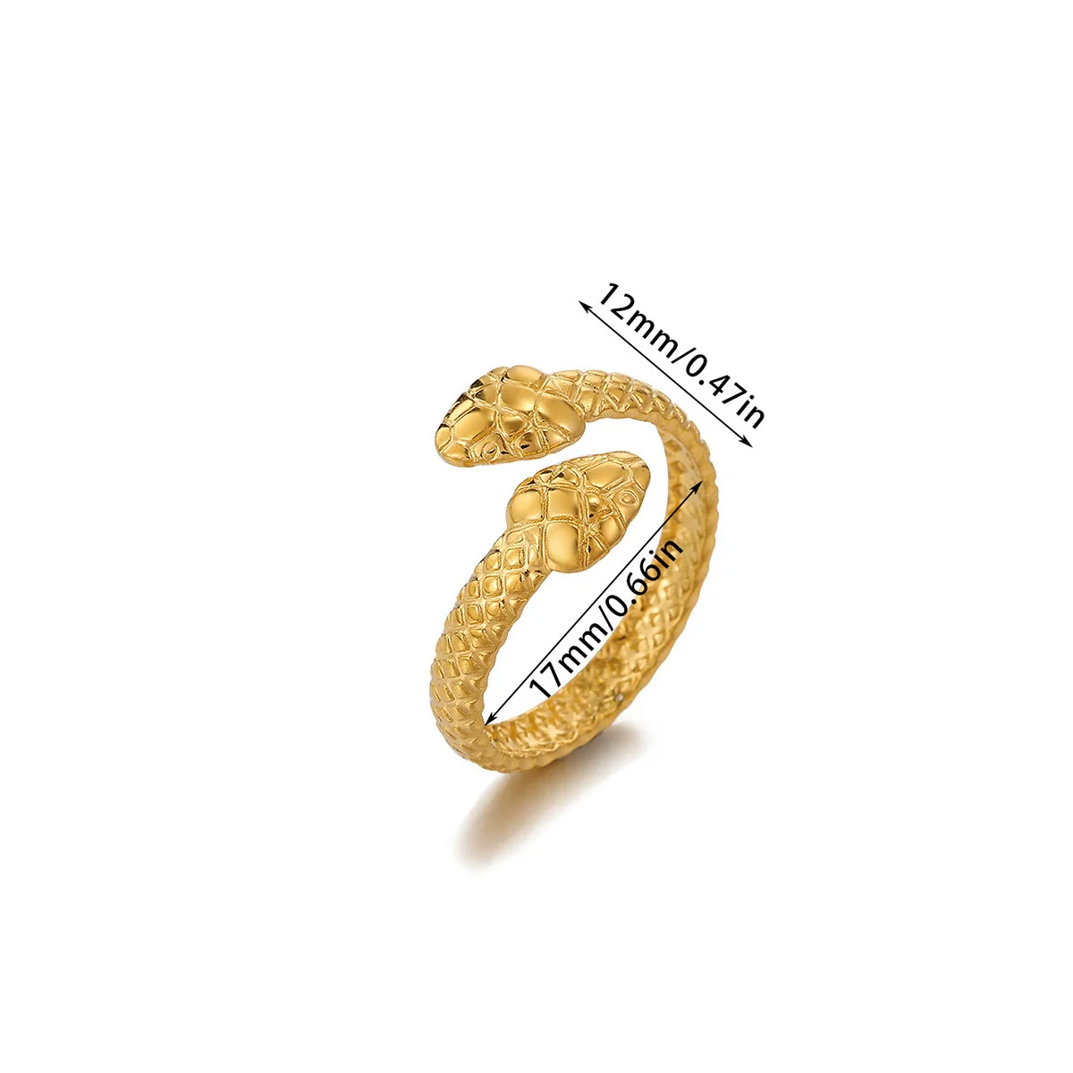 Wholesale Women's Geometric Hollow Flower Goldplated Inlaid With Gold Stainless Steel Zircon Ring With Fruit Shape And Pattern Light Luxury Style - Image 9