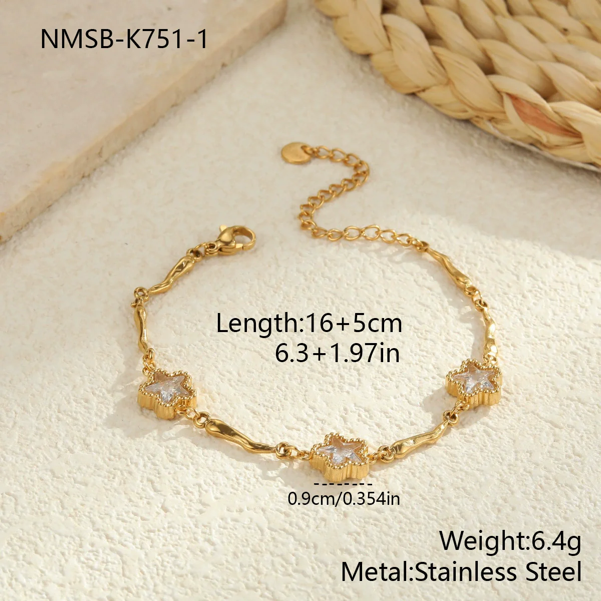 Wholesale Women's Geometric Inlaid Color Zircon 18K Stainless Steel Electroplated Bracelet Light Luxury Highend Jewelry - Image 6