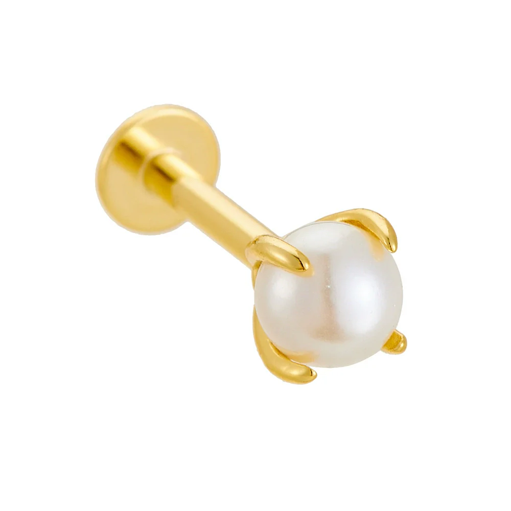 Wholesale Women's Geometric Inlaid Pearl 925 Sterling Silver Earrings - Image 5